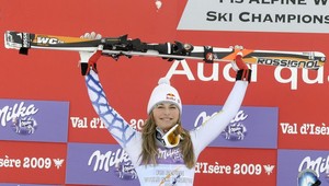 Vonnová víťazom super-G v Bansku, malý glóbus má nadosah