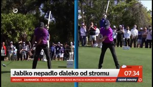 Tiger Woods predstavil syna na turnaji. Ten žiaril