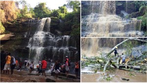 Študenti sa kúpali pod vodopádom, zabil ich mohutný strom