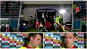 VIDEO. Brankár Nórska zmizol počas rozhovoru ako gáfor