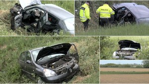 Žena letela niekoľko metrov, s autom skončila v kanáli