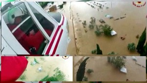 Talianska vodná skaza. Toto vidieť z vrtuľníka