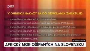 Rozhovory 24: Africký mor ošípaných na Slovensku