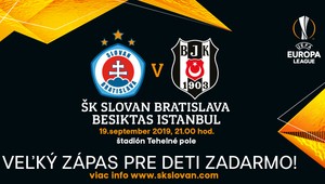Na zápas Slovanu s Besiktasom sa chystajú tisíce detí