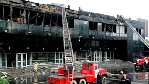 V Donecku vyhorel hokejový štadión