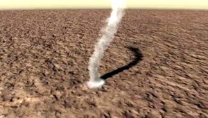 Na Marse vyčíňal piesočný vír! Stúpal do výšky 20 kilometrov