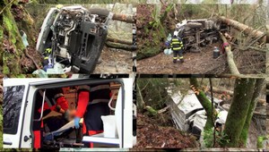 Zrútilo sa smetiarske auto. Vodič nafúkal viac ako 1,7 promile!