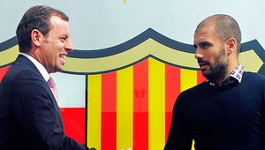 Darček pre prezidenta FC Barcelona? Guardiolov podpis