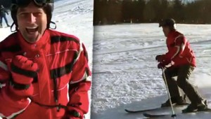 Habera na lyžiach! Pozrite sa, ako to spevákovi po operáciách ide