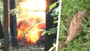 Pod jabloňou našli mínu z 2. svetovej vojny, odpálili ju