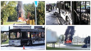 Autobus vo Zvolene v plameňoch. Cestujúci vyskakovali z horiaceho vozidla