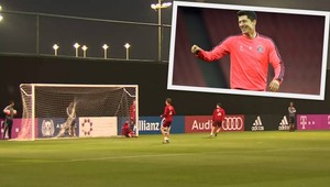 Bundesliga síce spí, ale Lewa nie! Jeho super pätička na tréningu!