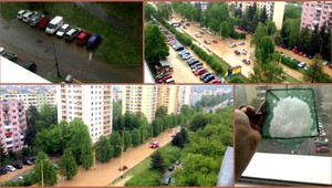 Búrka sa hnala Slovenskom, viaceré ulice boli pod vodou