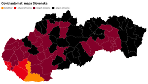 COVID AUTOMAT: Aj hlavné mesto bude v rizikovejšej farbe. V oranžovej farbe už len dva okresy