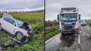 Tragická zrážka osobného auta a kamiónu pri Košiciach si vyžiadala život vodičky
