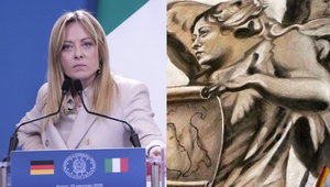 Vo výzdobe rímskej baziliky sa objavil anjel, ktorý pripomína premiérku Meloniovú