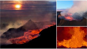 Z islandskej sopky vyteká masívny prúd lávy