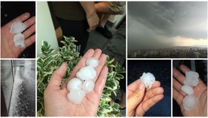 Foto od vás: Silné búrky s veľkými krúpami narobili problémy v Košiciach i v Michalovciach