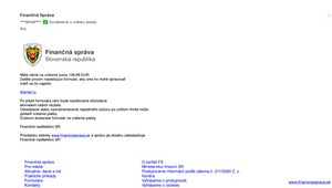 Na internete sa šíri podvodný e-mail v mene finančnej správy