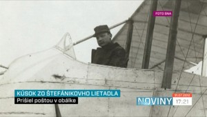 Kúsok zo Štefánikovho lietadla prišiel poštou