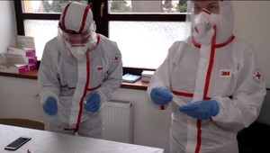 Mobilné odberné miesto zriadili v Dome humanity, kde bývajú opustené matky s deťmi.