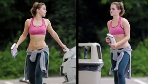 Voľná Emma Watson (21) na ulici. Podprsenka, odhalené bruško...