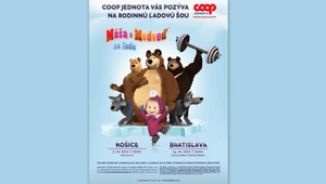Máša a medveď na ľade s COOP Jednotou