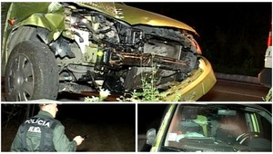 Vodič nabúral, zobral značky, zapol blikačky a ušiel...