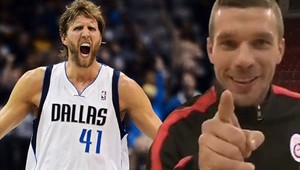 Podolski trafil famózne kôš od polovice a vyzval Nowitzkého