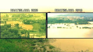 Povodne 2002 a 2013. Tie isté miesta vtedy a dnes