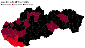 COVID AUTOMAT: Mapa Slovenska bude opäť tmavšia. Pribudlo 16 čiernych okresov