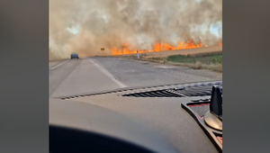 Masívny požiar poľa: Dym a plamene ohrozovali vodičov na ceste