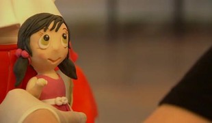 Rozkvitnutá lúka, dievča na móle, veľkorozmerné puzzle