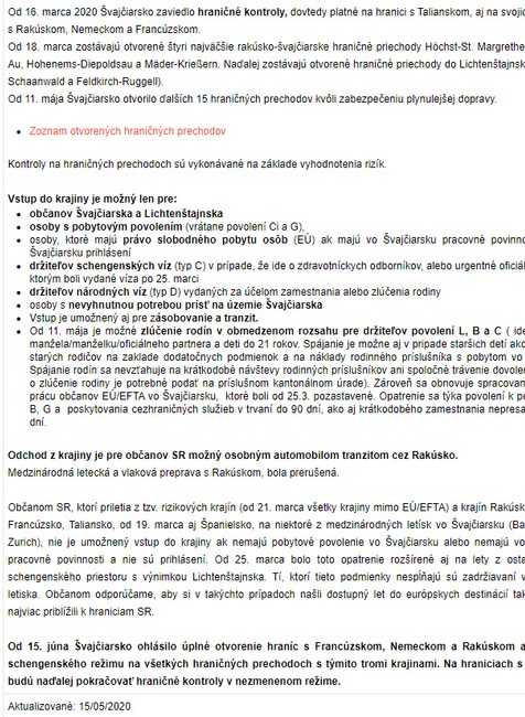 Švajčiarsko vstup do krajiny