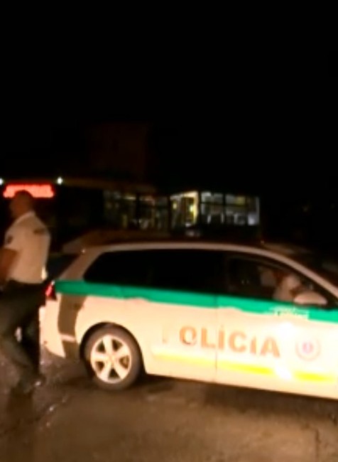 Nehoda, policajné auto