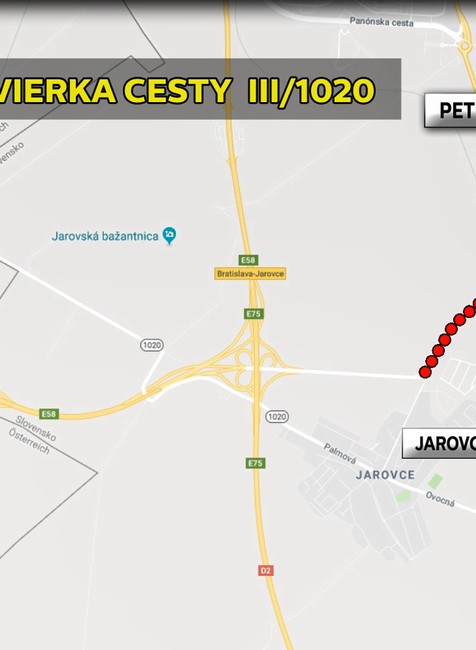 Čiastočná uzávierka cesty III/1020