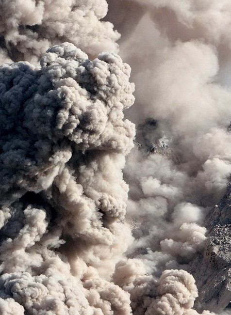 Dym a sopečný popol, sopka Merapi