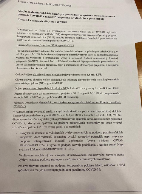 Vyjadrenia ministrov k presunutiu eurofondov