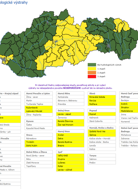 Výstraha pred prívalovými povodňami 
