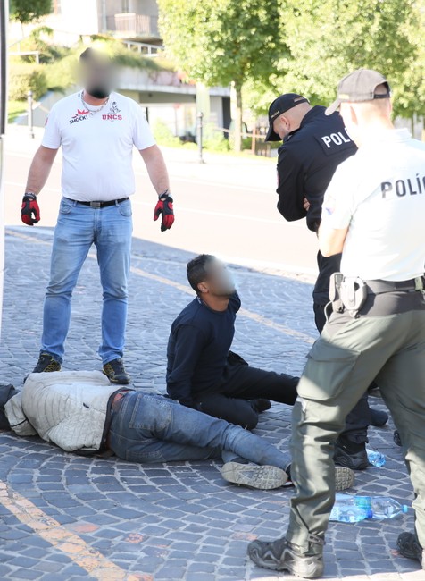 Migranti pred parlamentom 