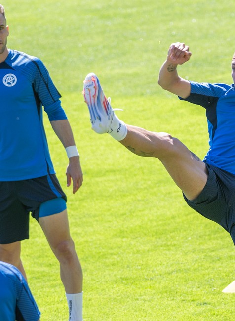 Tréning Slovákov pred zápasom proti Rumunsku