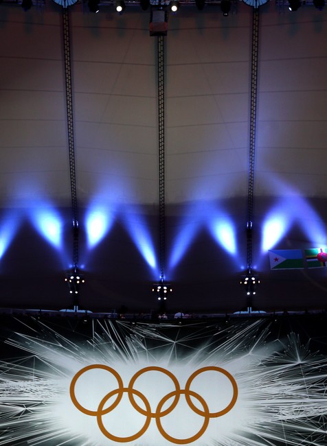 Olympiáda záverečný ceremoniál kruhy