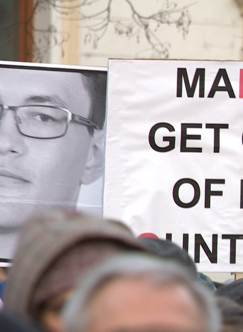 Spomienka na Jána Kuciaka, sviečky, Úrad vlády