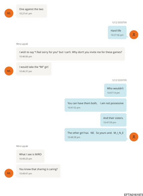 Komunikácia Miroslava Lajčáka a Jeffreyho Epsteina 1