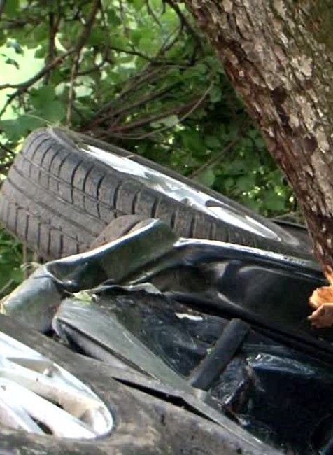 [multi] Manželia sa deťmi vyleteli s autom z cesty, zastavil ich až strom 2932