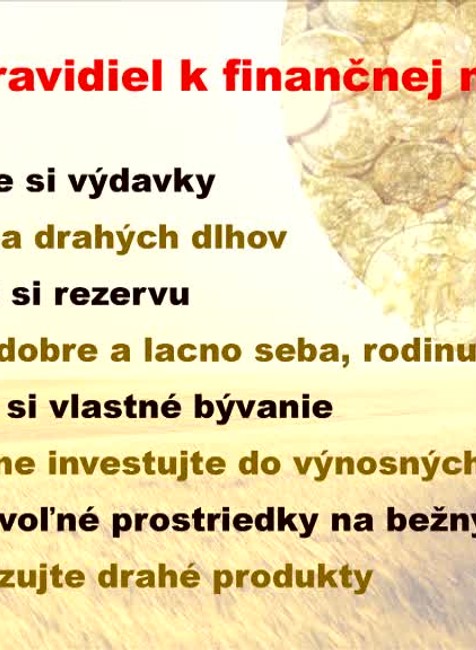 [multi] Pravidlá efektívneho sporenia 1206