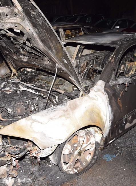 podpalene auta dunajska streda