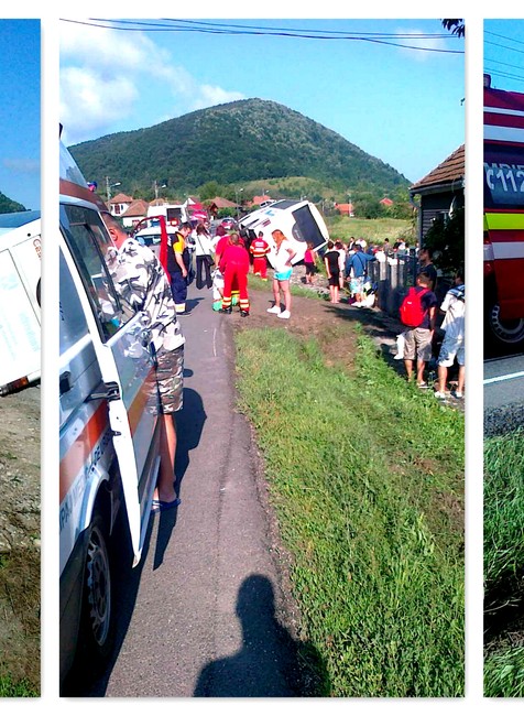 Autobus havária nehoda Rumunsko1 hasiči záchranári
