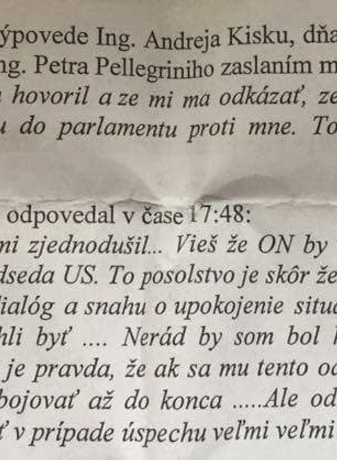 Dostál zverejnil komunikáciu medzi Pellegrinim a Kiskom o Ficovi: Vieš, on by už veľmi chcel odísť