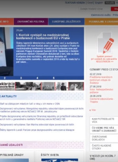 stránka MZV